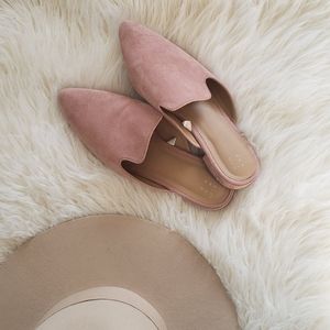 Flat Mauve Mules size 7